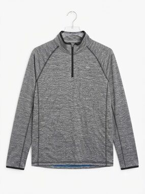 Hollister Women's Gray Space Dye Athletic 1/4 Zip Pullover Activewear Medium